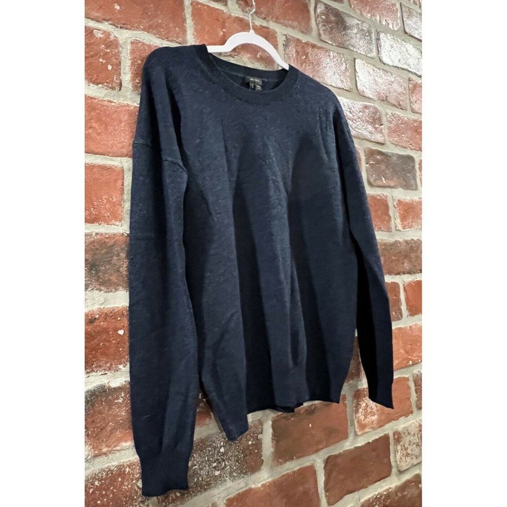 Theory %100 Pure Cashmere Crew Sweater Navy Mens Size Small $300 - Picture 2 of 8